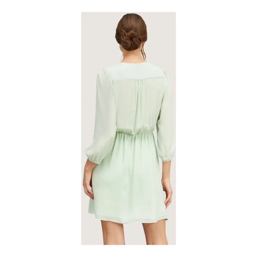 Motivi Korte Georgette Jurk met Ruches Green Dames