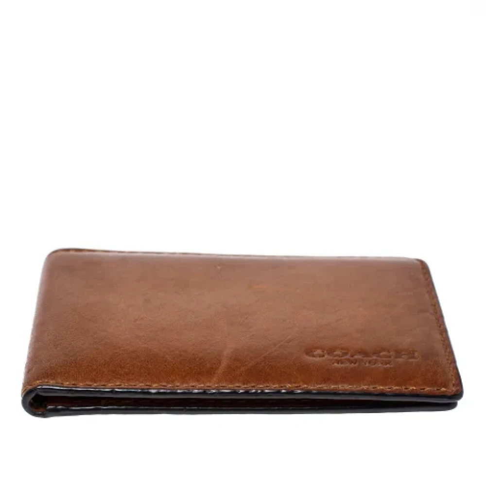 Coach Pre-owned Leather wallets Brown Dames