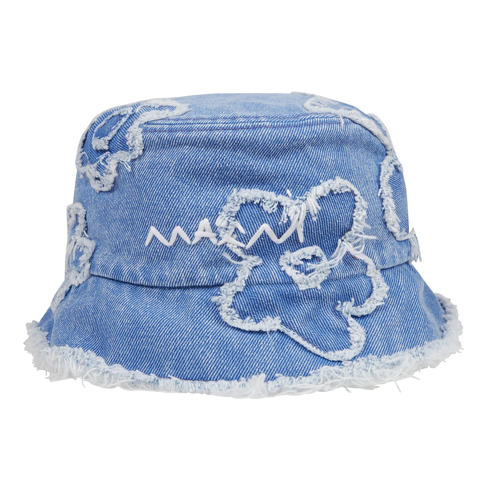 Marni Bloemen bucket hoed met stijlvolle applicaties Blue Dames
