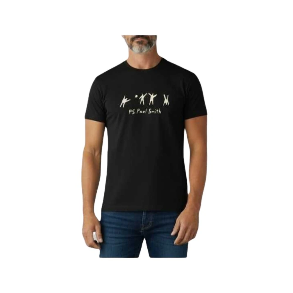 Paul Smith Hombre Negro - Camiseta Con Estampado De Voleibol - Tops - Xl