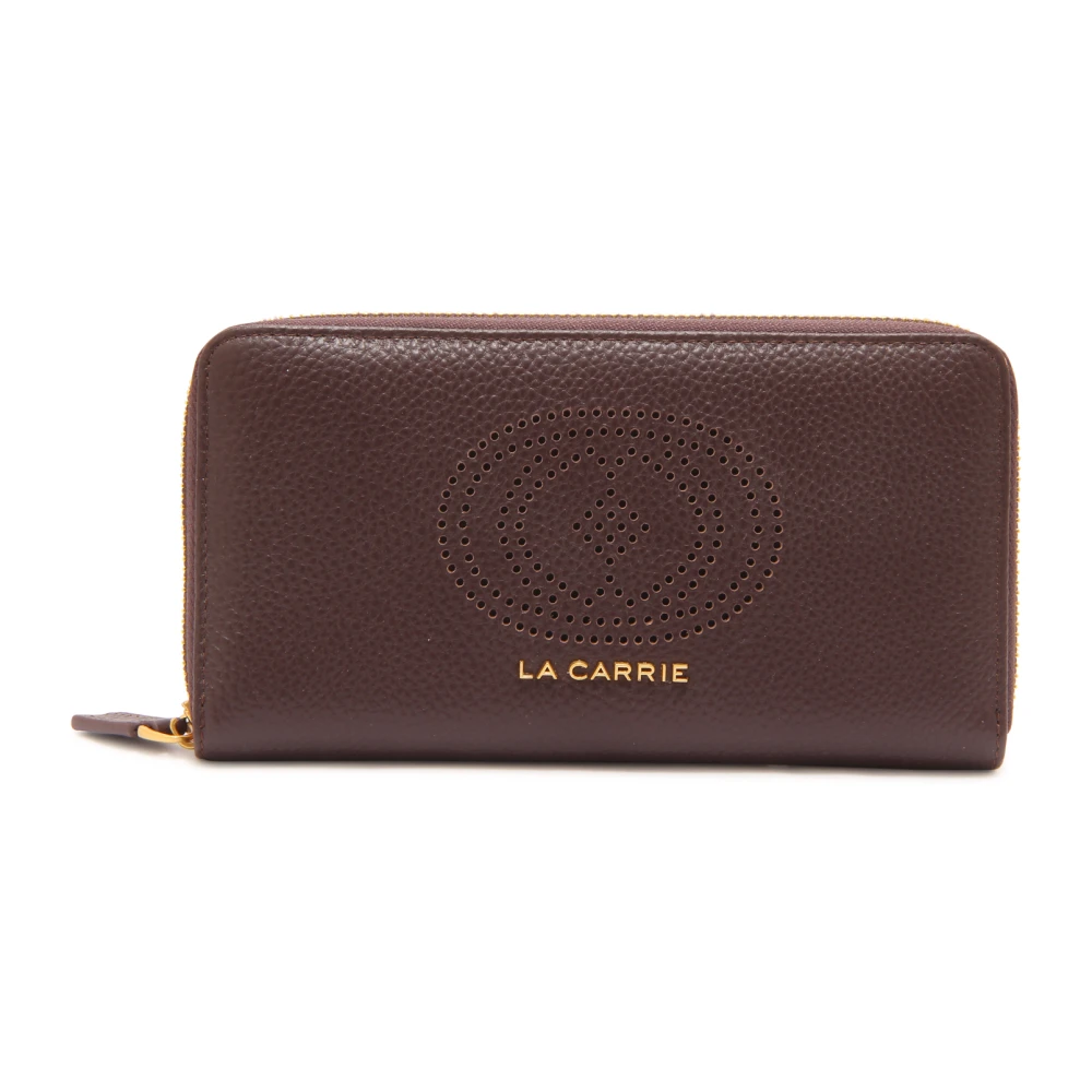 La Carrie Brown Wallets & Cardholders, Female, One Size, Drilled Logo Big Wallet
