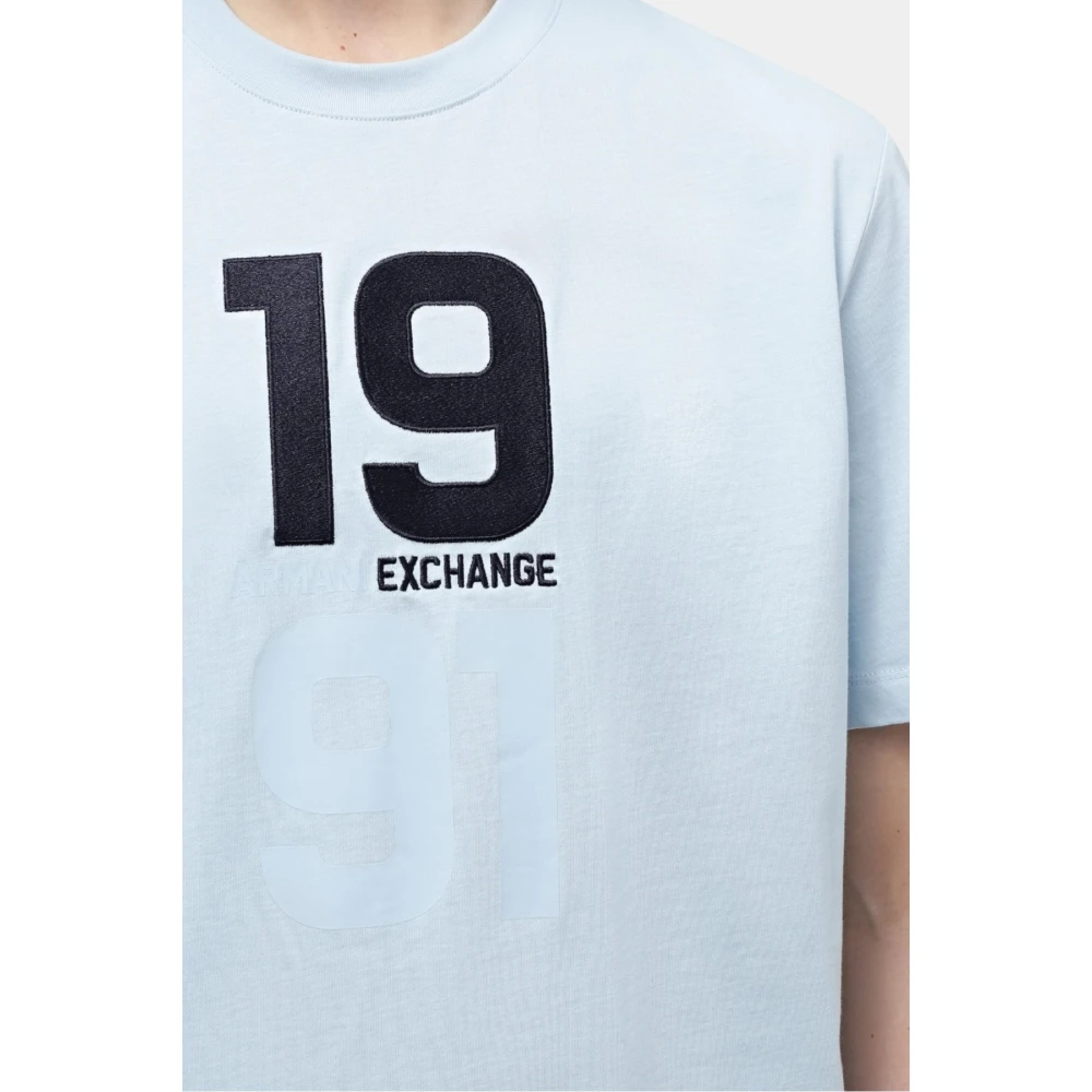 Armani Exchange T-shirt met geborduurd logo Blue Heren