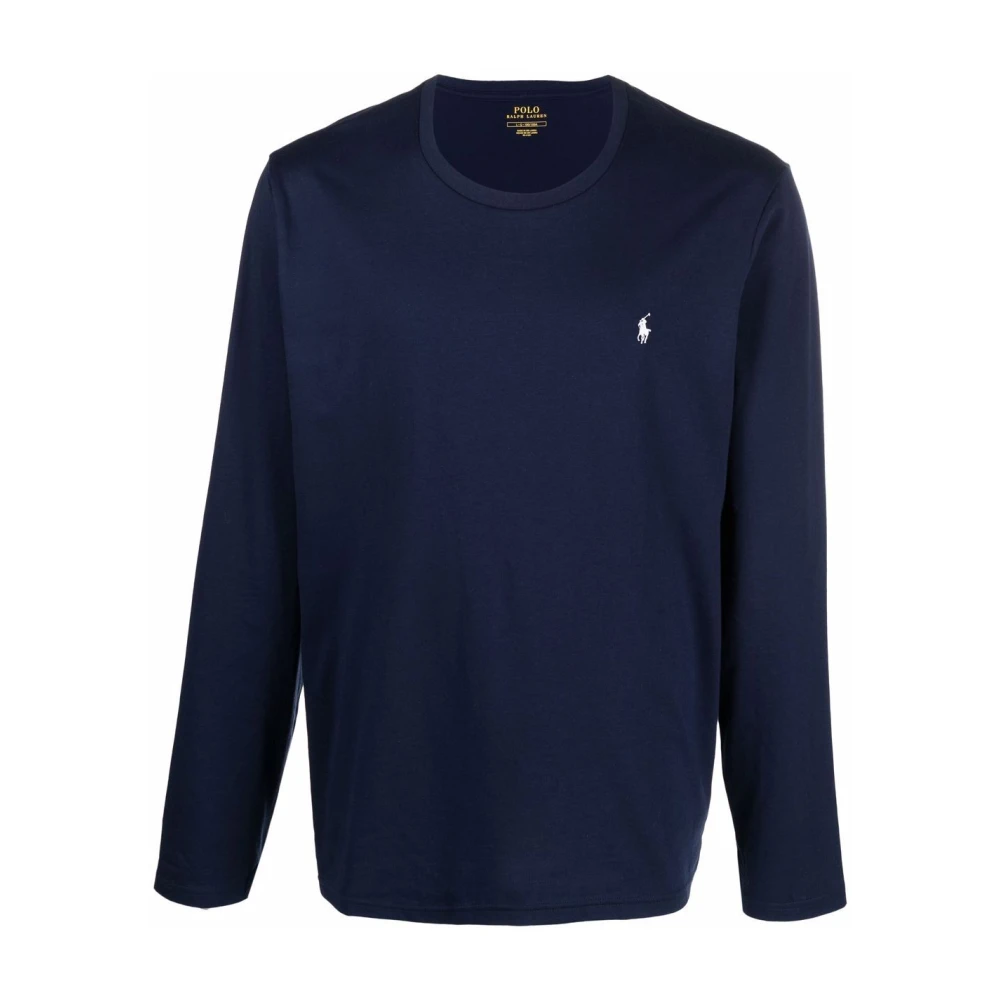 Polo Ralph Lauren Blue Underwear - Male - Long Sleeve T-Shirts - Blue - M - Tops