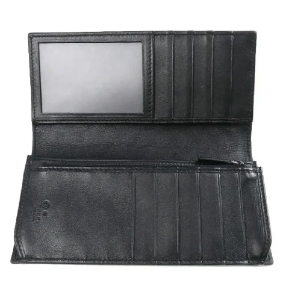 Gucci Vintage Pre-owned Leather wallets Black Heren