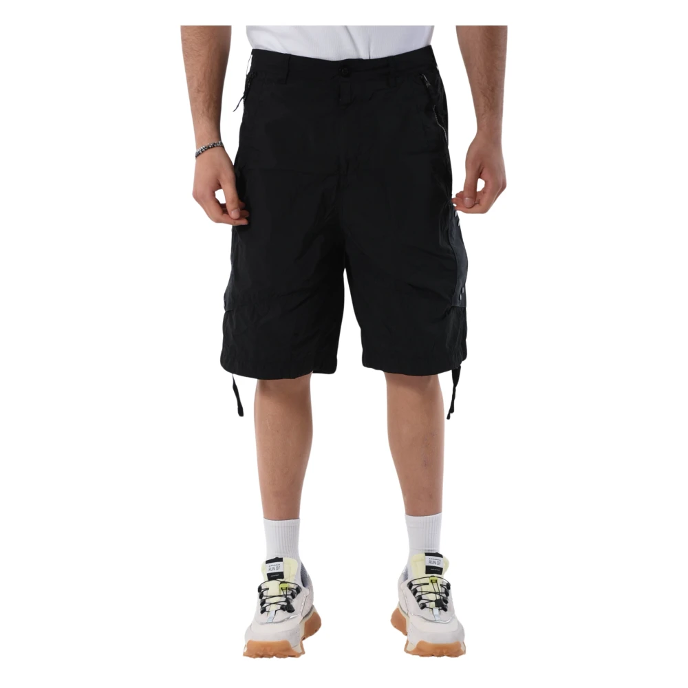 Ten C Cargo Bermuda shorts in nylon Black Heren