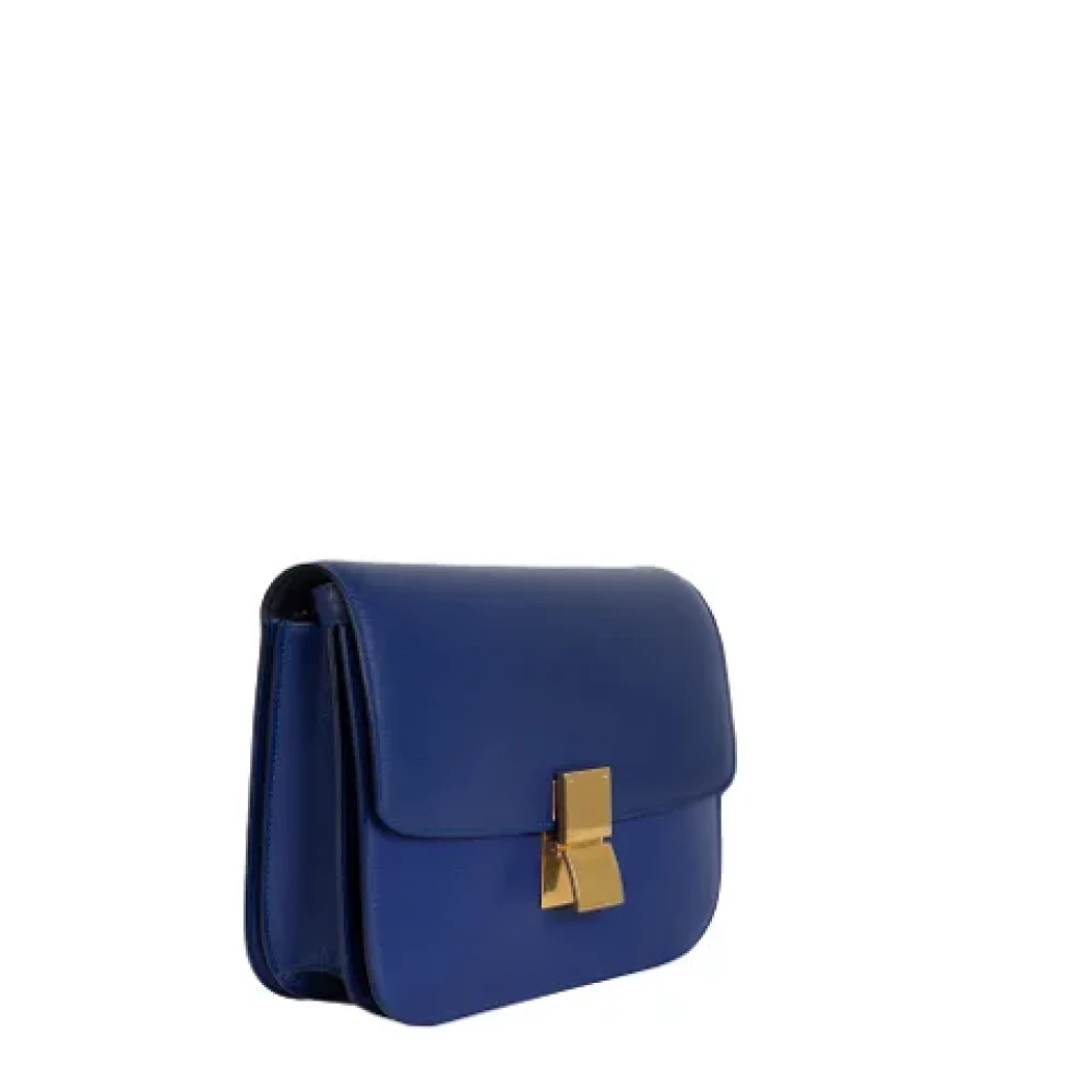 Celine Vintage Pre-owned Leather celine-bags Blue Dames