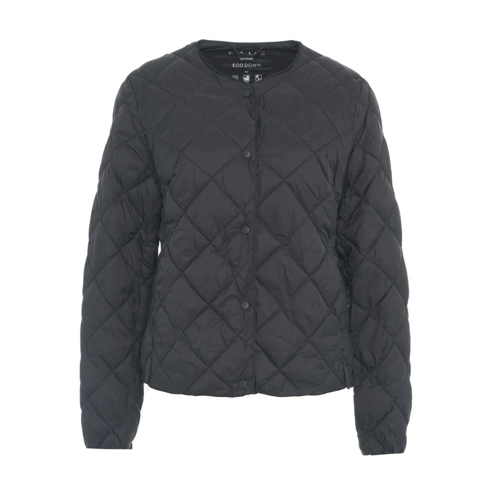 Kaos Zwarte jassen voor vrouwen Aw24 Black Dames