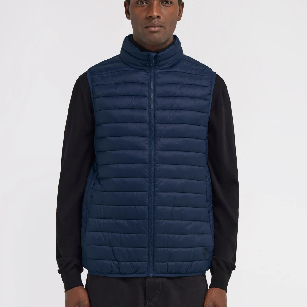 Roberto Cavalli Gewatteerde Puffer Vest Blue Heren