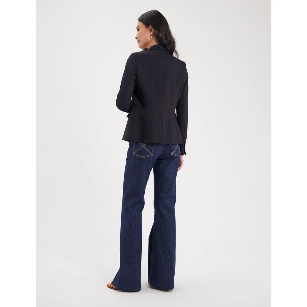 Ines De La Fressange Paris Nicoletta navy blue jas Blue Dames