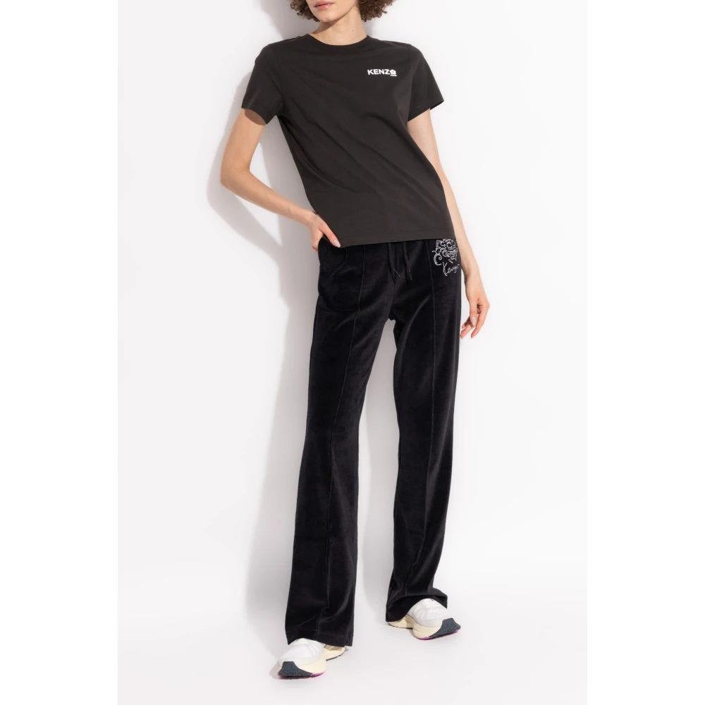 Kenzo T-shirt met bedrukt logo Black Dames