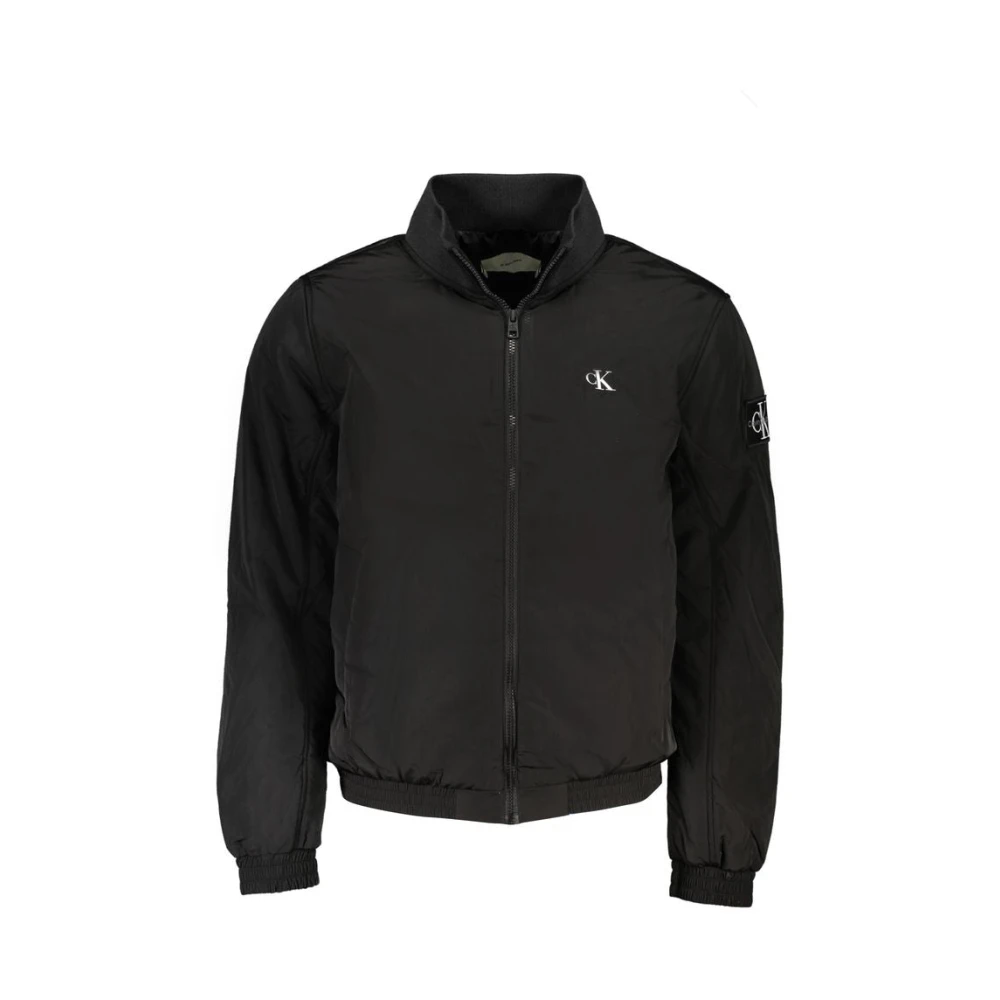 Calvin Klein Zwarte Polyesterjas met Rits Black Heren
