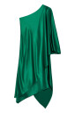 robe-midi-vert-a-une-epaule-avec-detail-cape