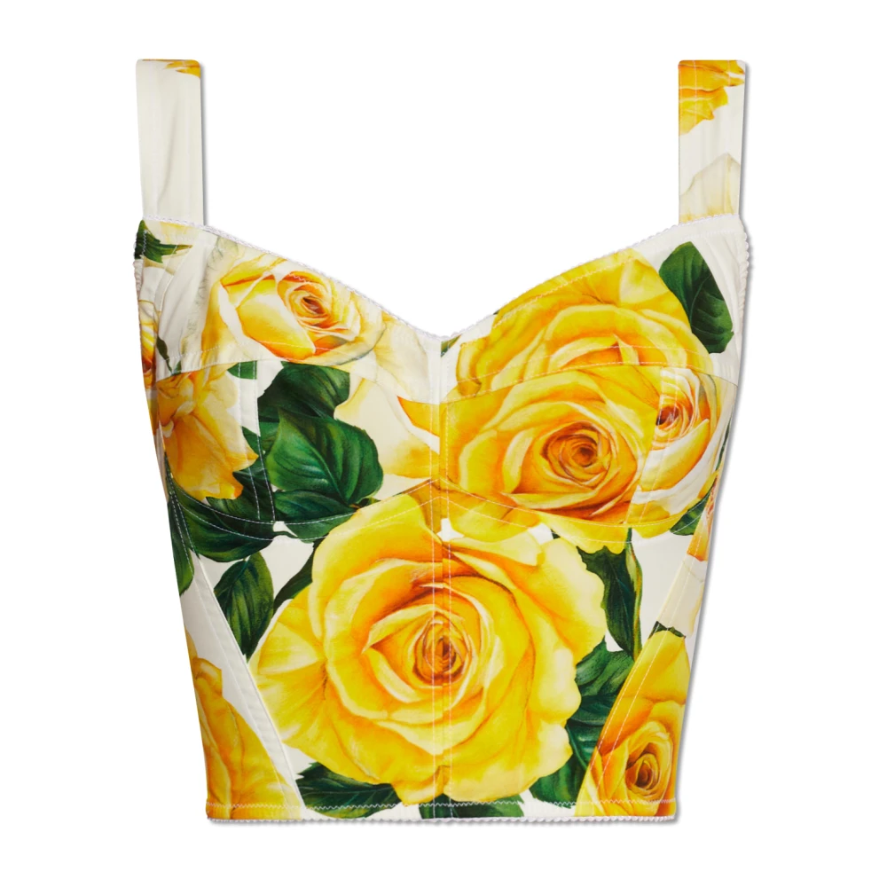 Dolce & Gabbana Top met bloemenmotief Multicolor Dames