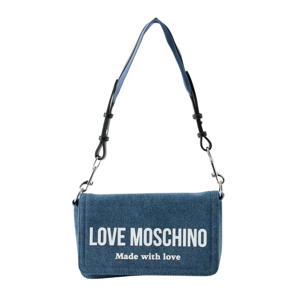 Love Moschino Borsa Denim - Female - Shoulder Bags - Blue - One Size - Bags