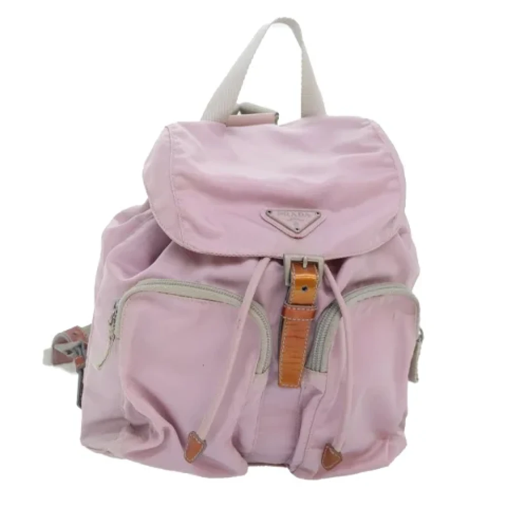 Prada Vintage Pre-owned Nylon backpacks Pink Dames