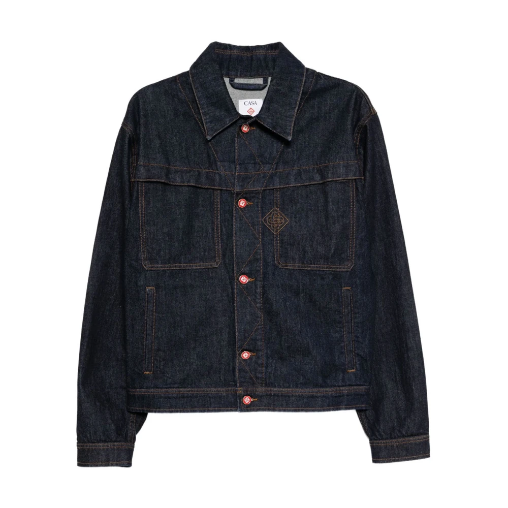 Casablanca Men's Blue Stylish Jacket For - Denim Jackets - Xl - Jackets