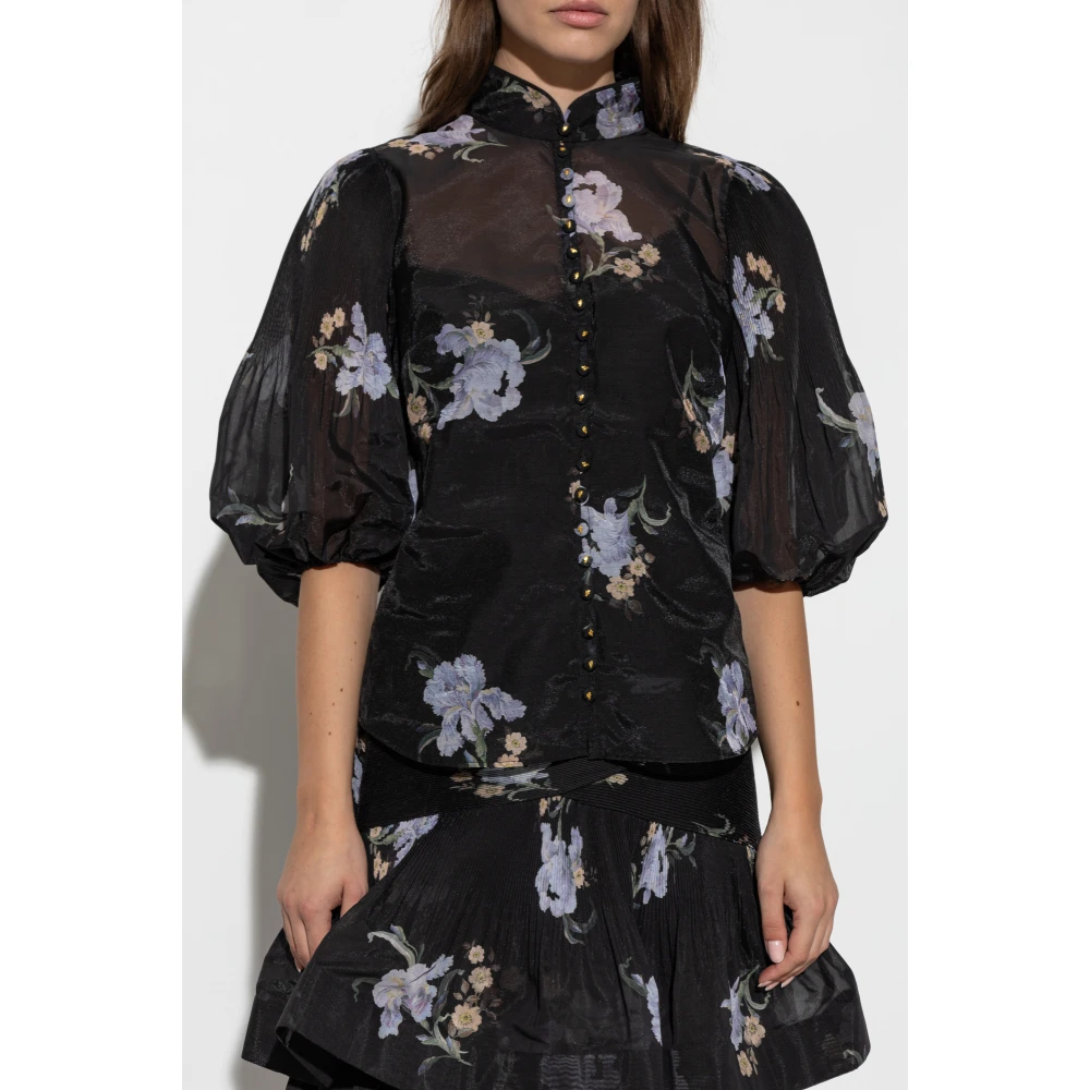 Zimmermann Shirt met bloemenpatroon Black Dames