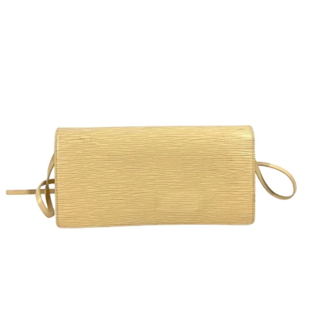 Louis Vuitton Vintage Pre-owned Leather clutches Yellow Dames