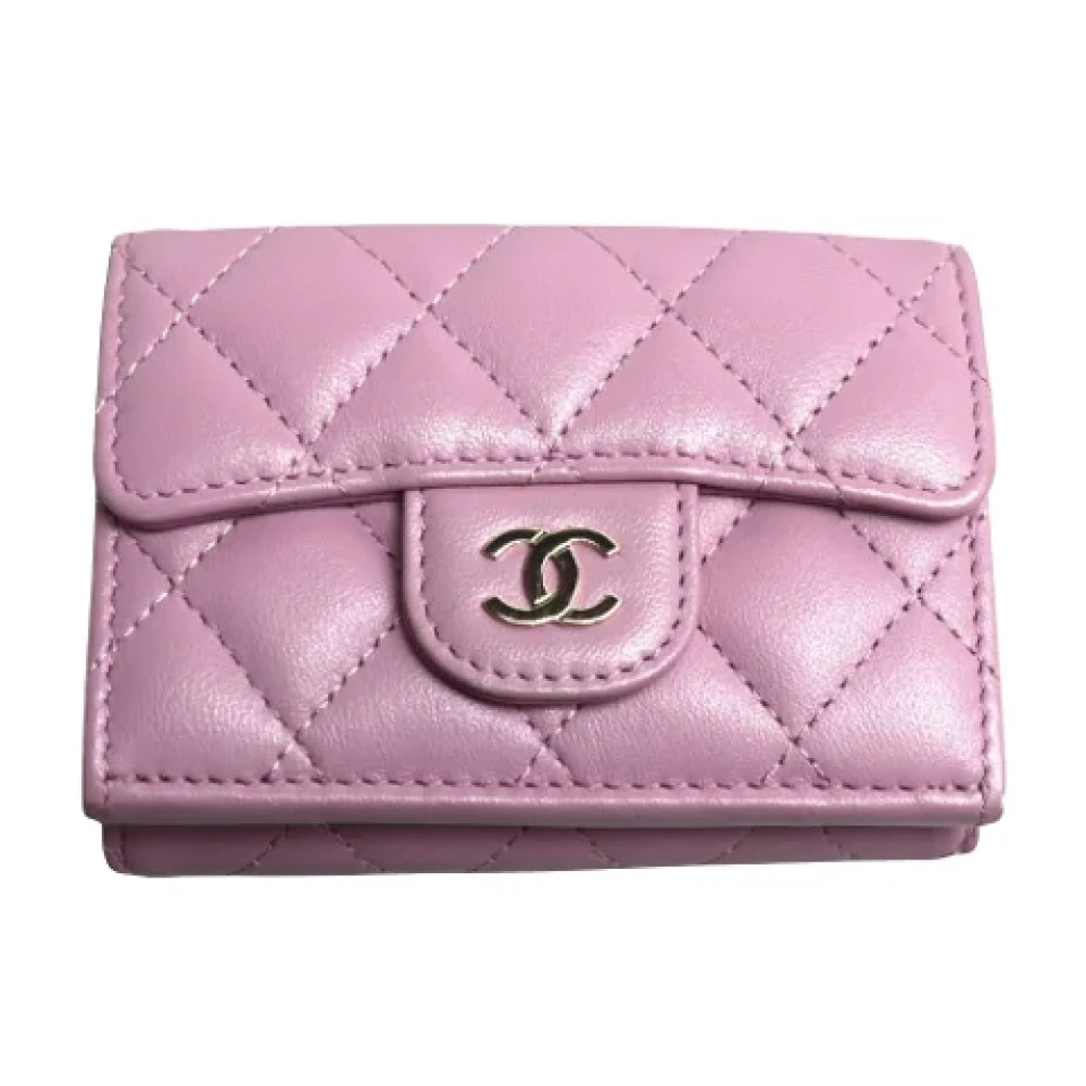 Chanel Vintage Pre-owned Leather wallets Pink Dames