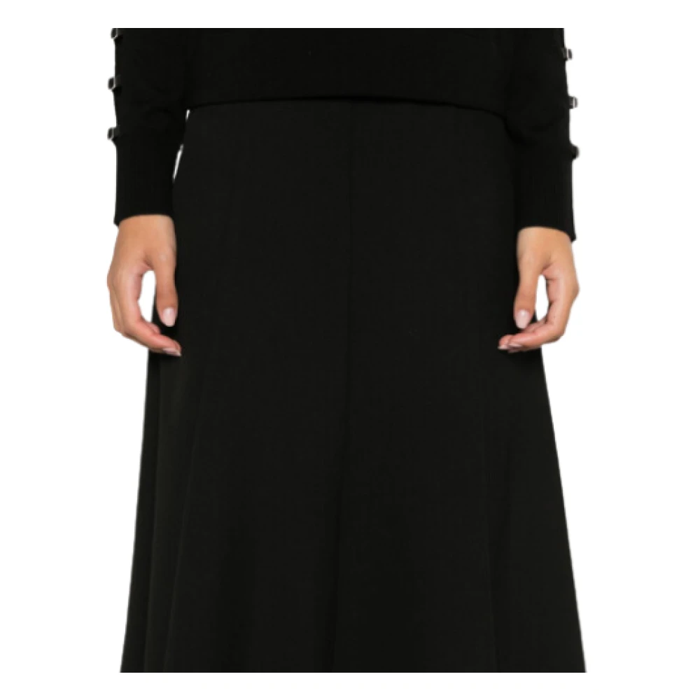Simkhai Zwarte Dottie Lange Rok met Rits Black Dames
