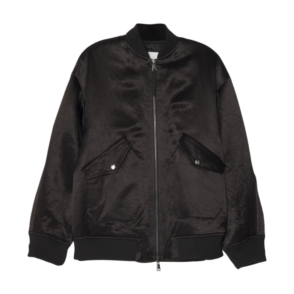 Max Mara Zwarte Oversized Bomberjack met Isolerende Technologie Black Dames