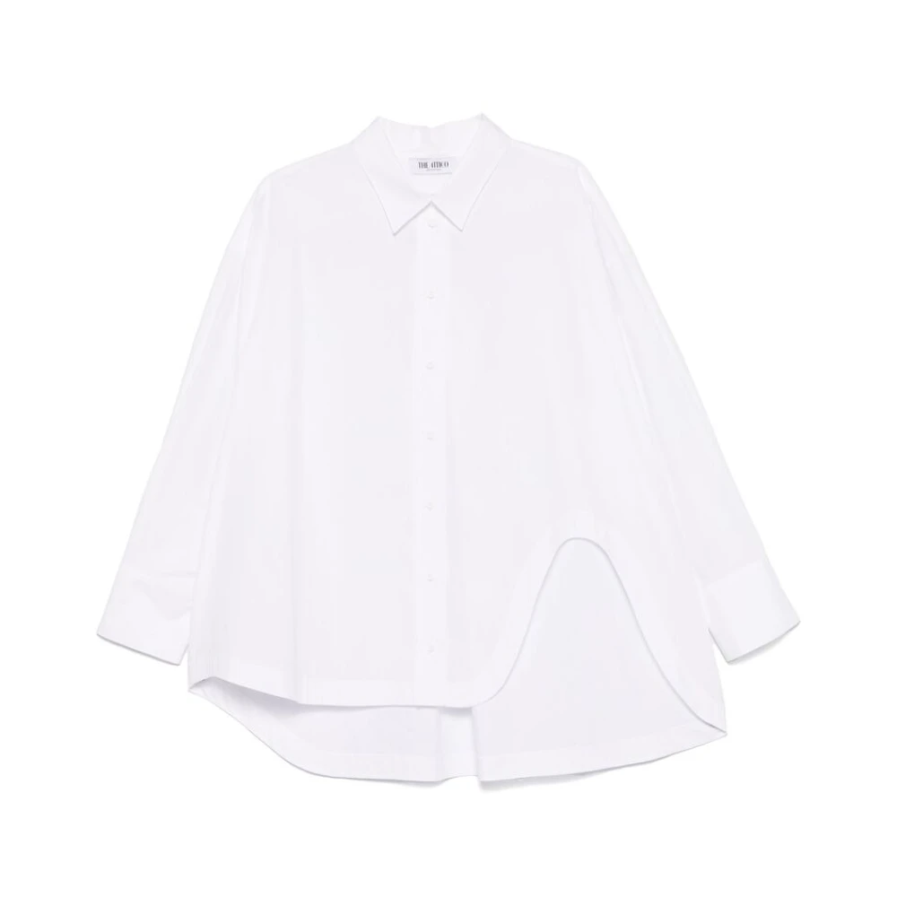 The Attico Witte Button-Up Shirt met Cut-Out Details White Dames