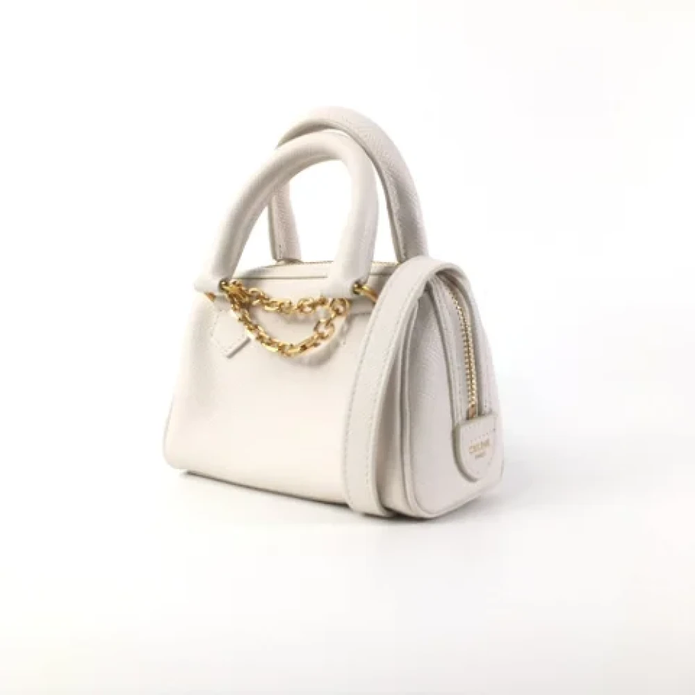 Celine Vintage Pre-owned Leather celine-bags White Dames