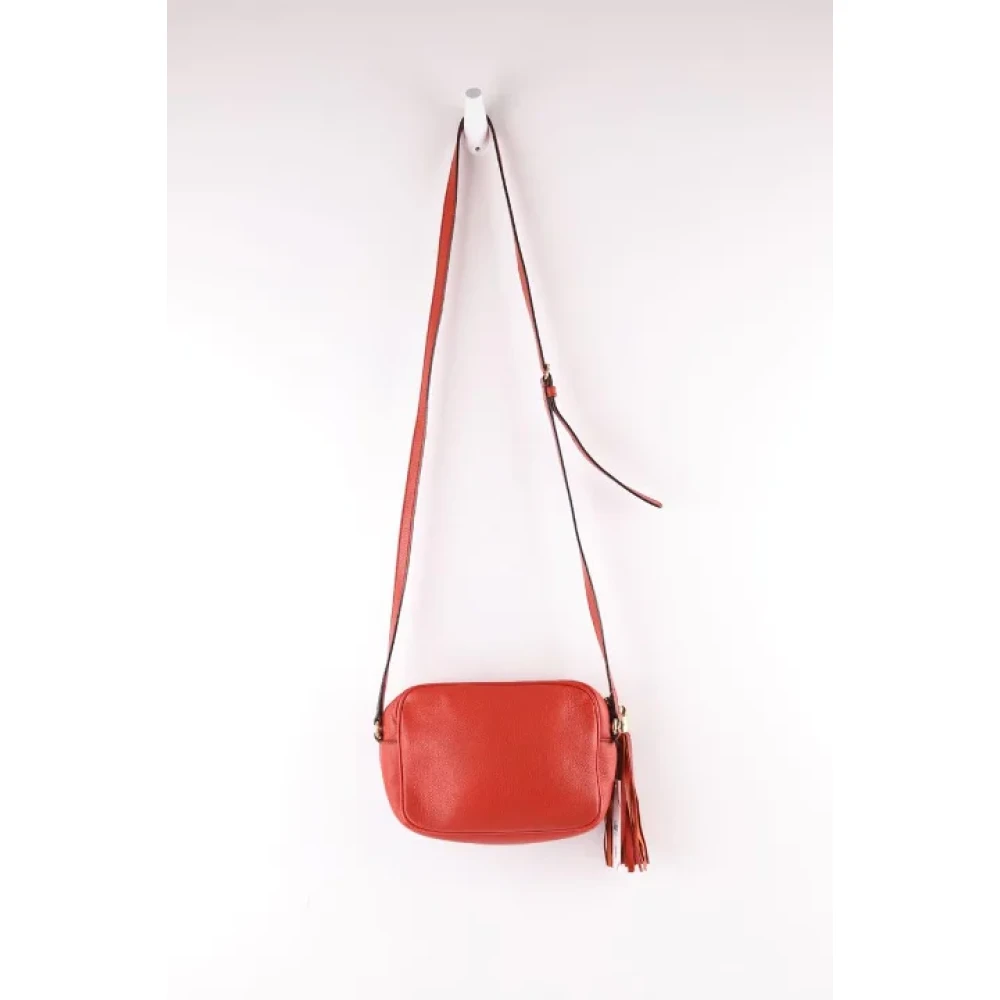 Gucci Vintage Pre-owned Leather gucci-bags Red Dames