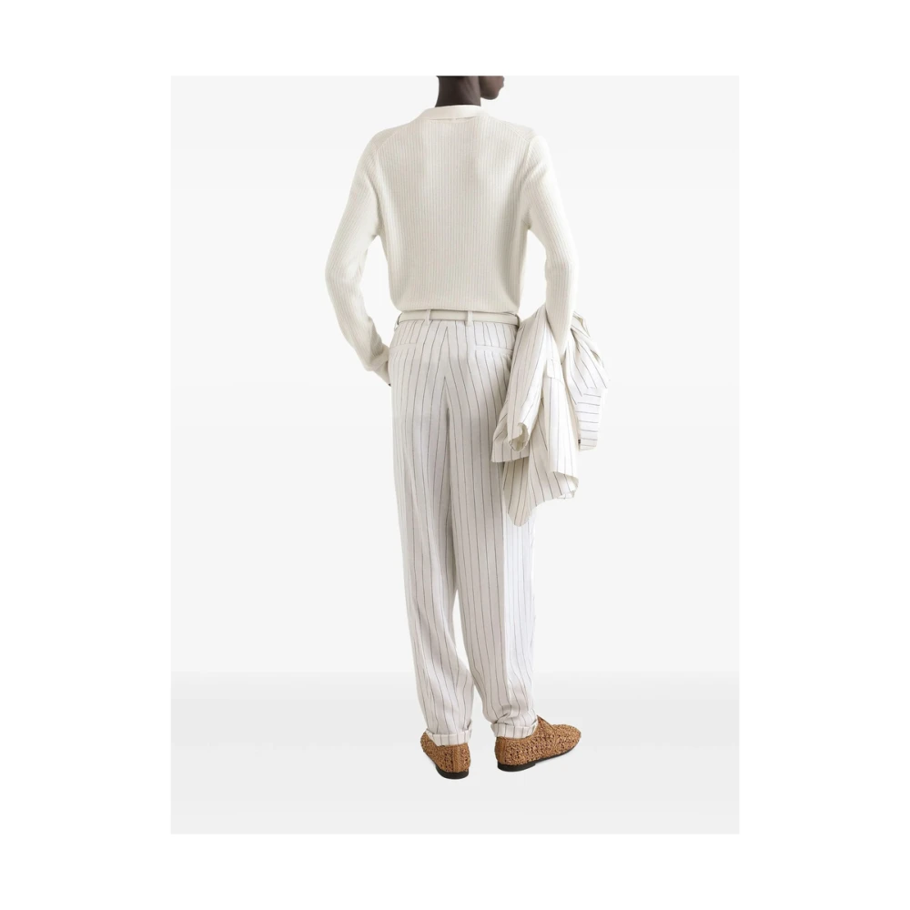 Dolce & Gabbana Witte Overhemd met Geribbelde Details White Heren