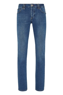Basic Denim Trousers Straight Cut Supreme Iconic Plein