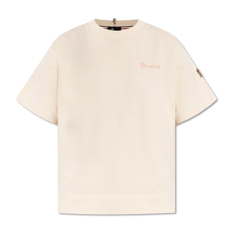 Moncler Women's Beige T-Shirts,, Grenoble Day-Namic T-Shirt Small