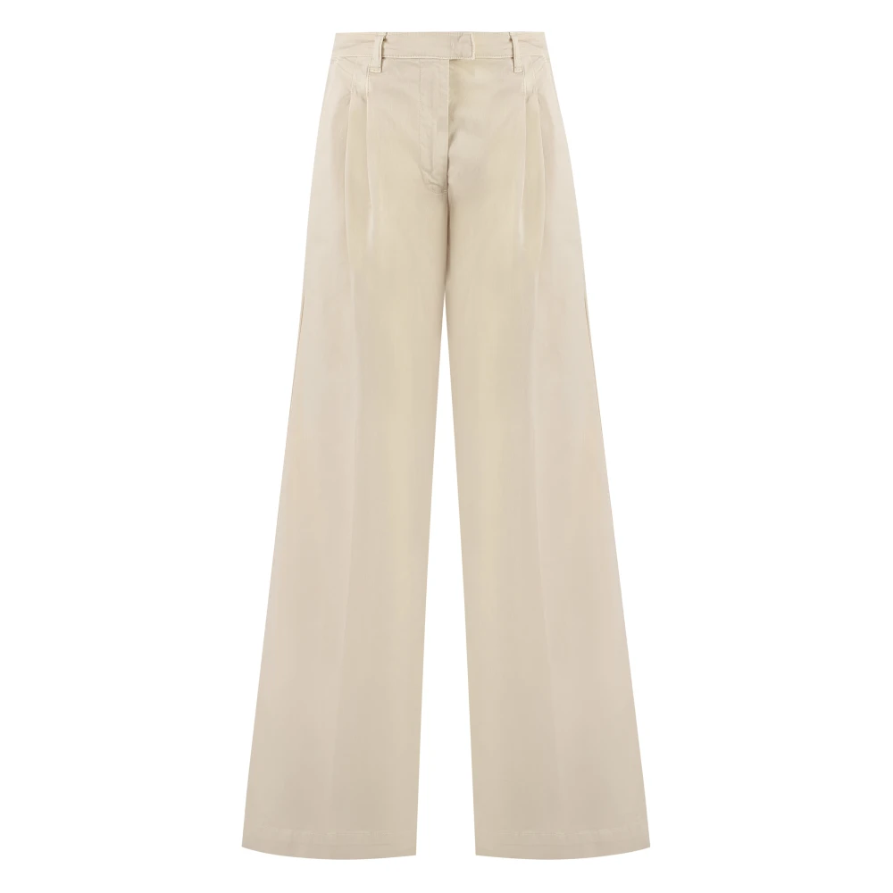 Pinko Katoenen broek met zijzakken Beige Dames