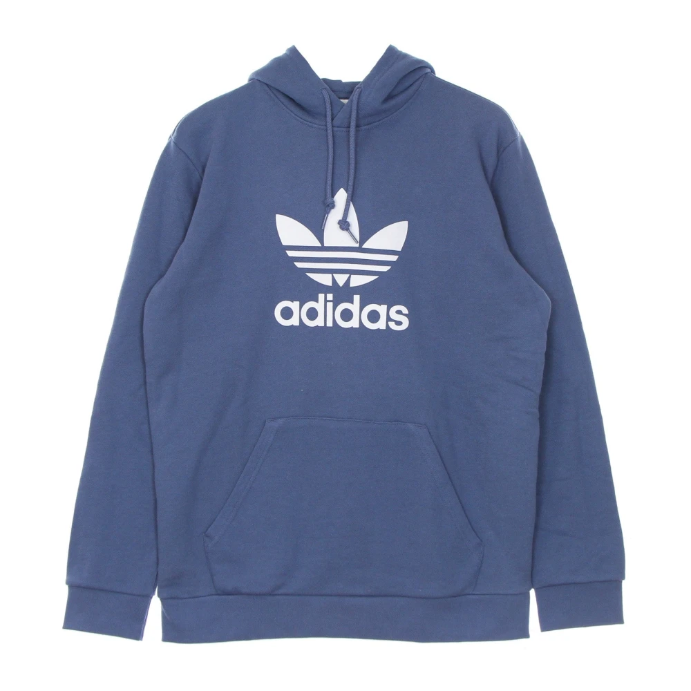 Adidas Blauwe Lichtgewicht Hoodie Trefoil Blue Heren