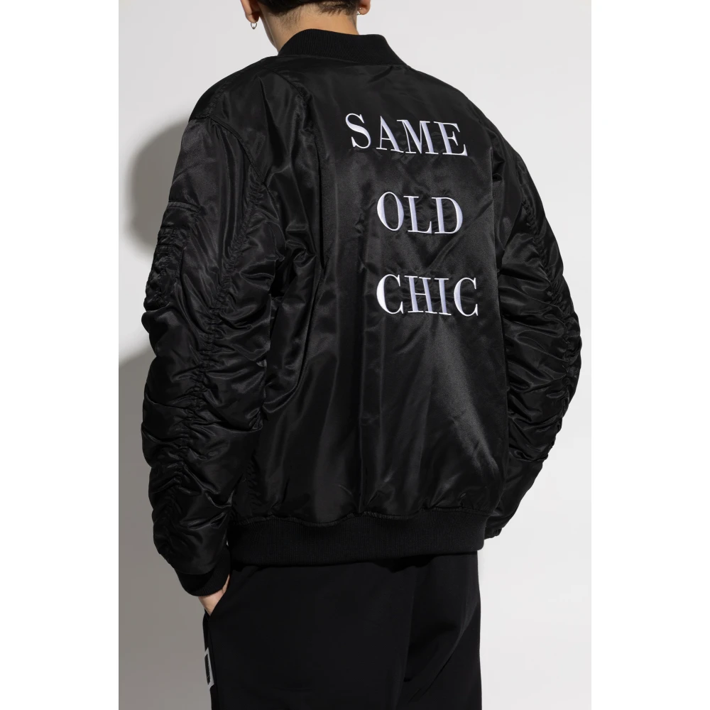 Moschino Gewatteerde 'bomber' jas Black Heren