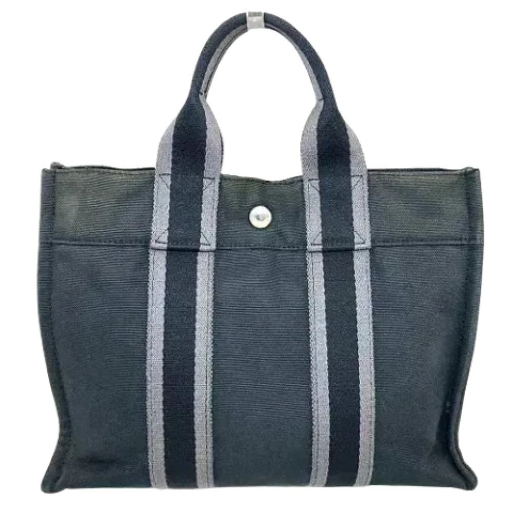 Hermès Vintage Pre-owned Canvas handbags Blue Dames