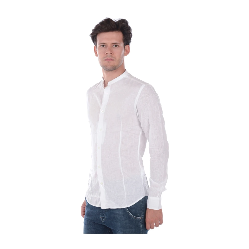 Daniele Alessandrini Slim Fit Koreaanse Stijl Overhemd White Heren