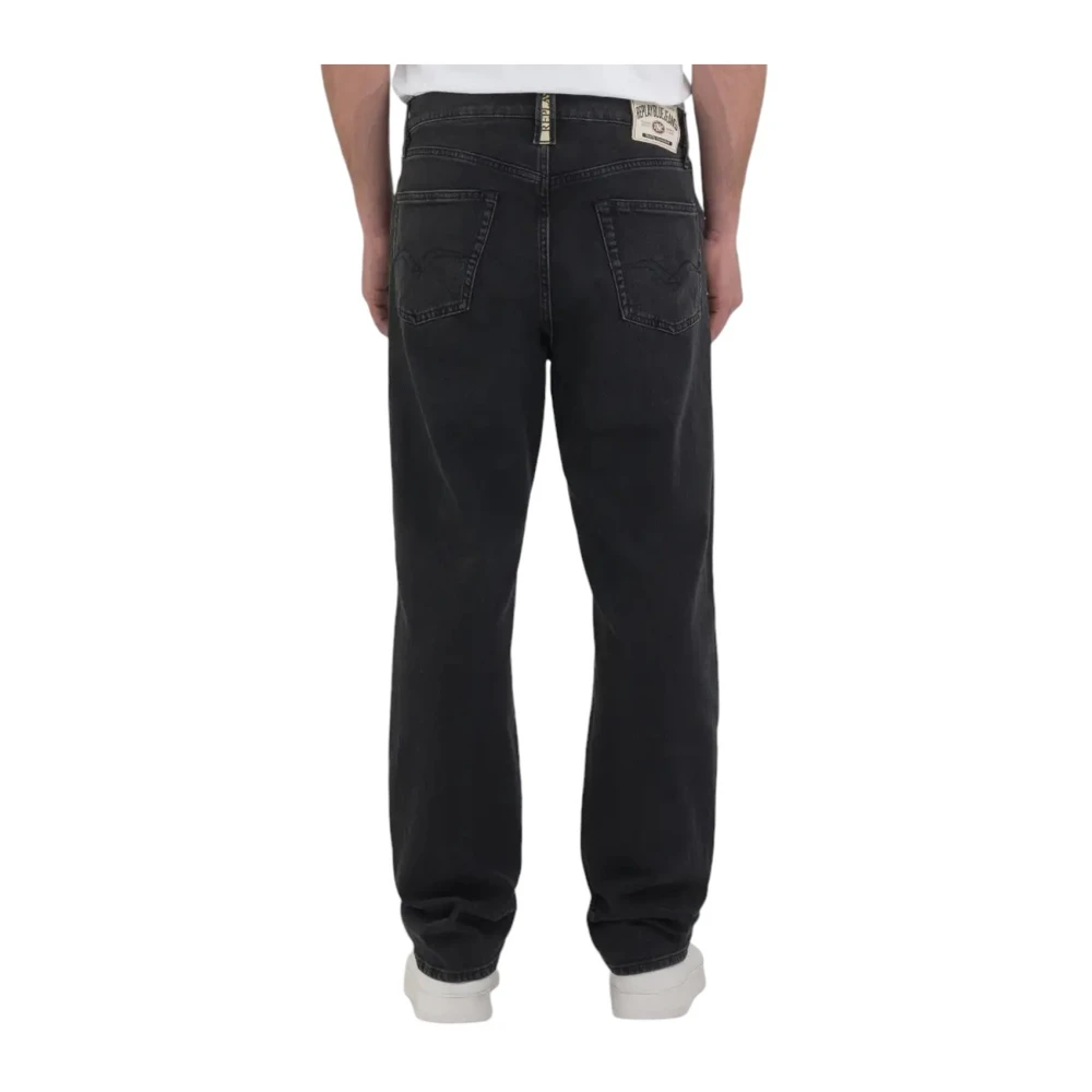 Replay Zwarte Denim Jeans Delav Stijl Gray Heren