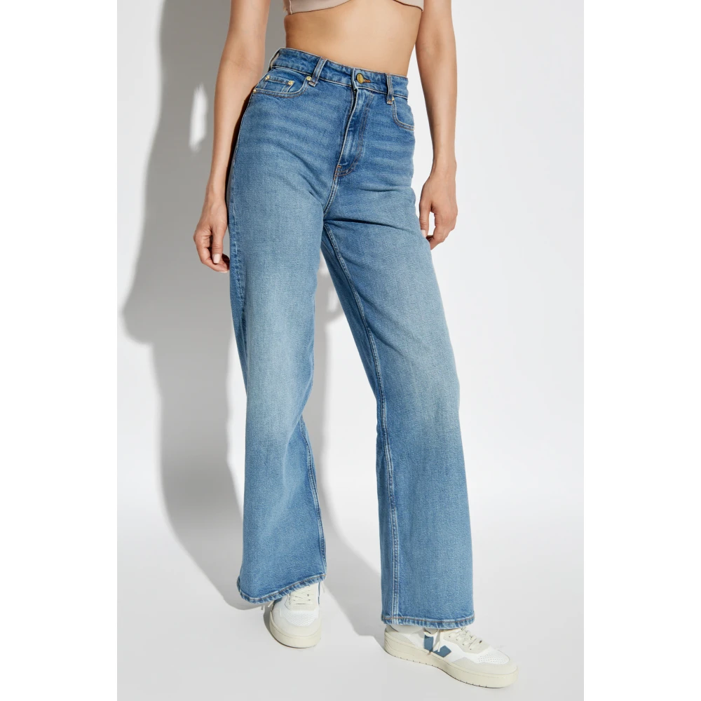 Ganni Wijde Jeans Blue Dames