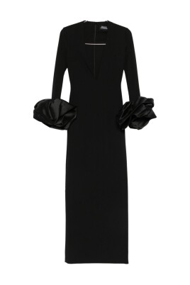 chinese dress ladies The Tara Maxi Dress in Black  Solace London
