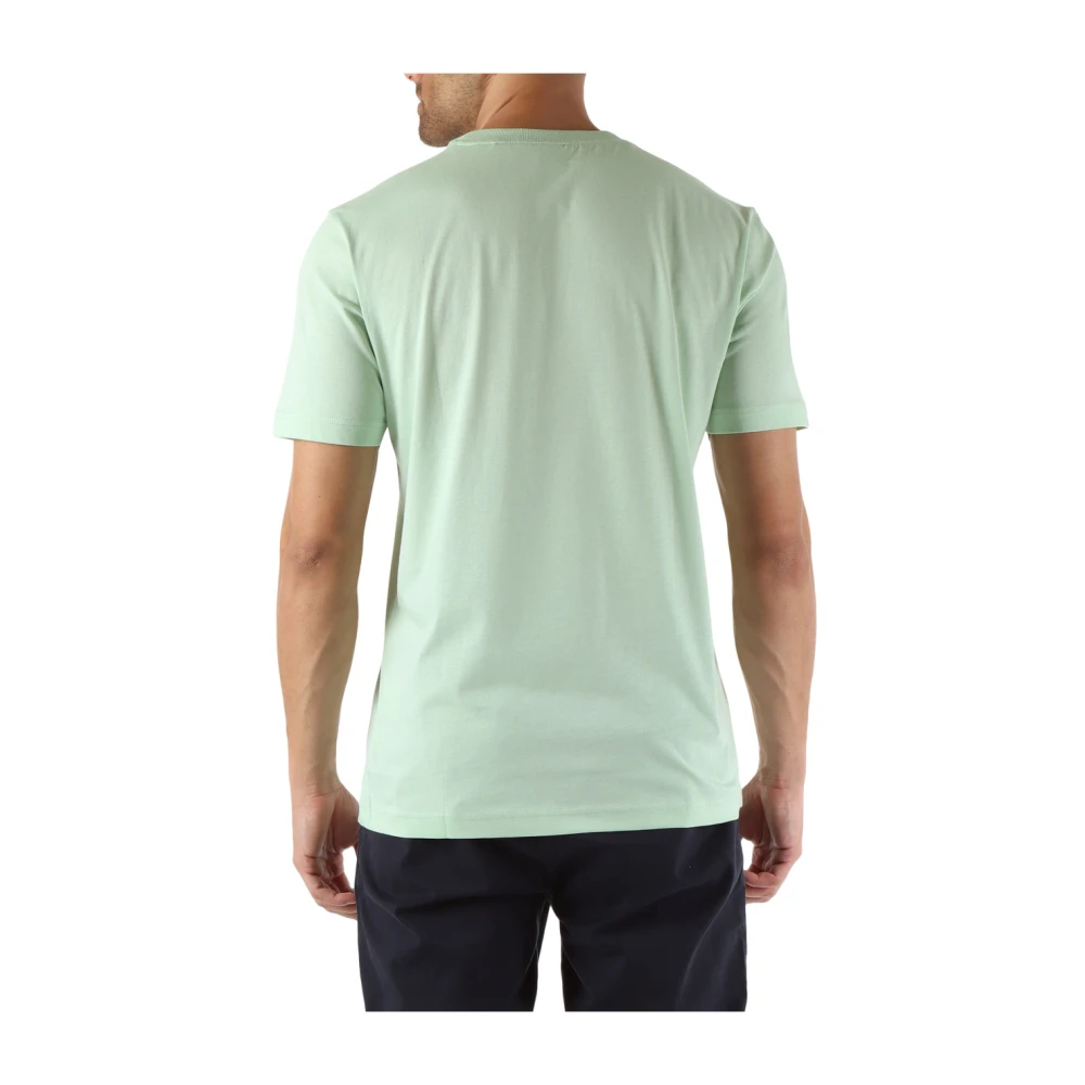 Boss Katoenen Voorkant Print T-shirt Green Heren