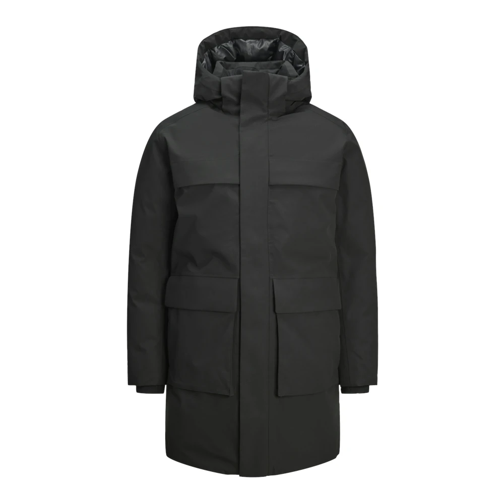 jack & jones Waterdichte Parka Blawave Lange Jas Black Heren