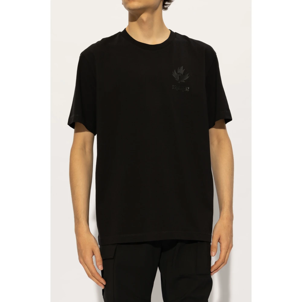 Dsquared2 T-shirt met logo Black Heren