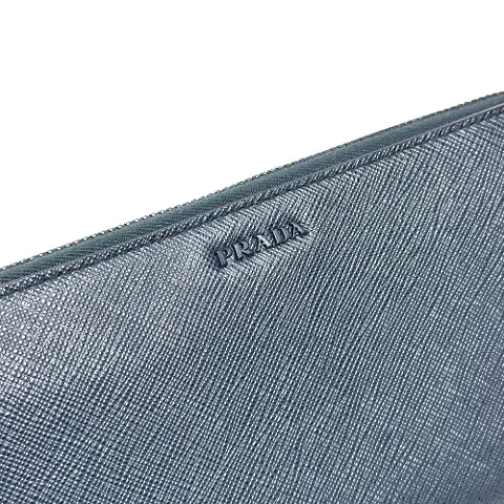 Prada Vintage Pre-owned Leather wallets Blue Dames