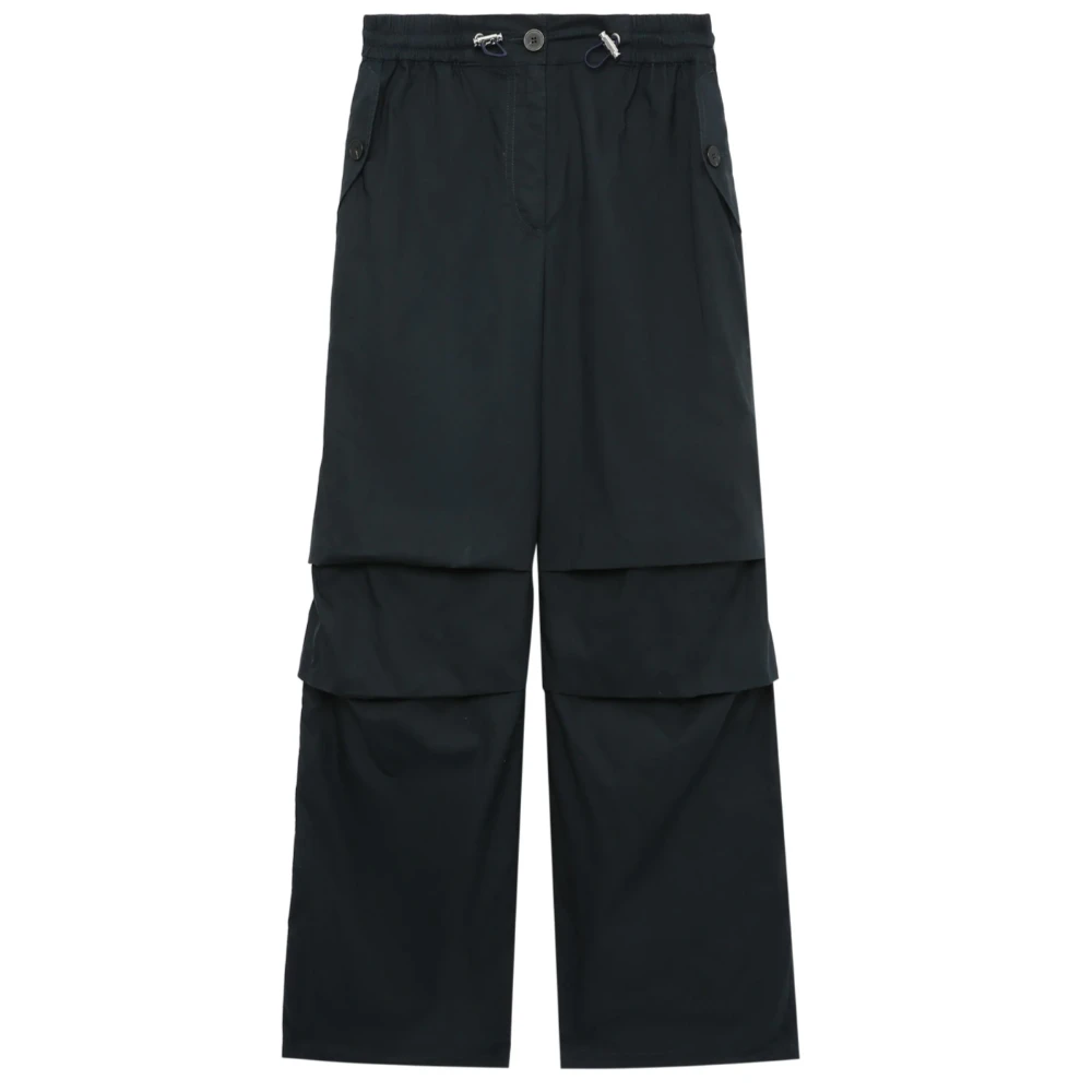 Halfboy Donkerblauwe Parachute Broek Black Dames