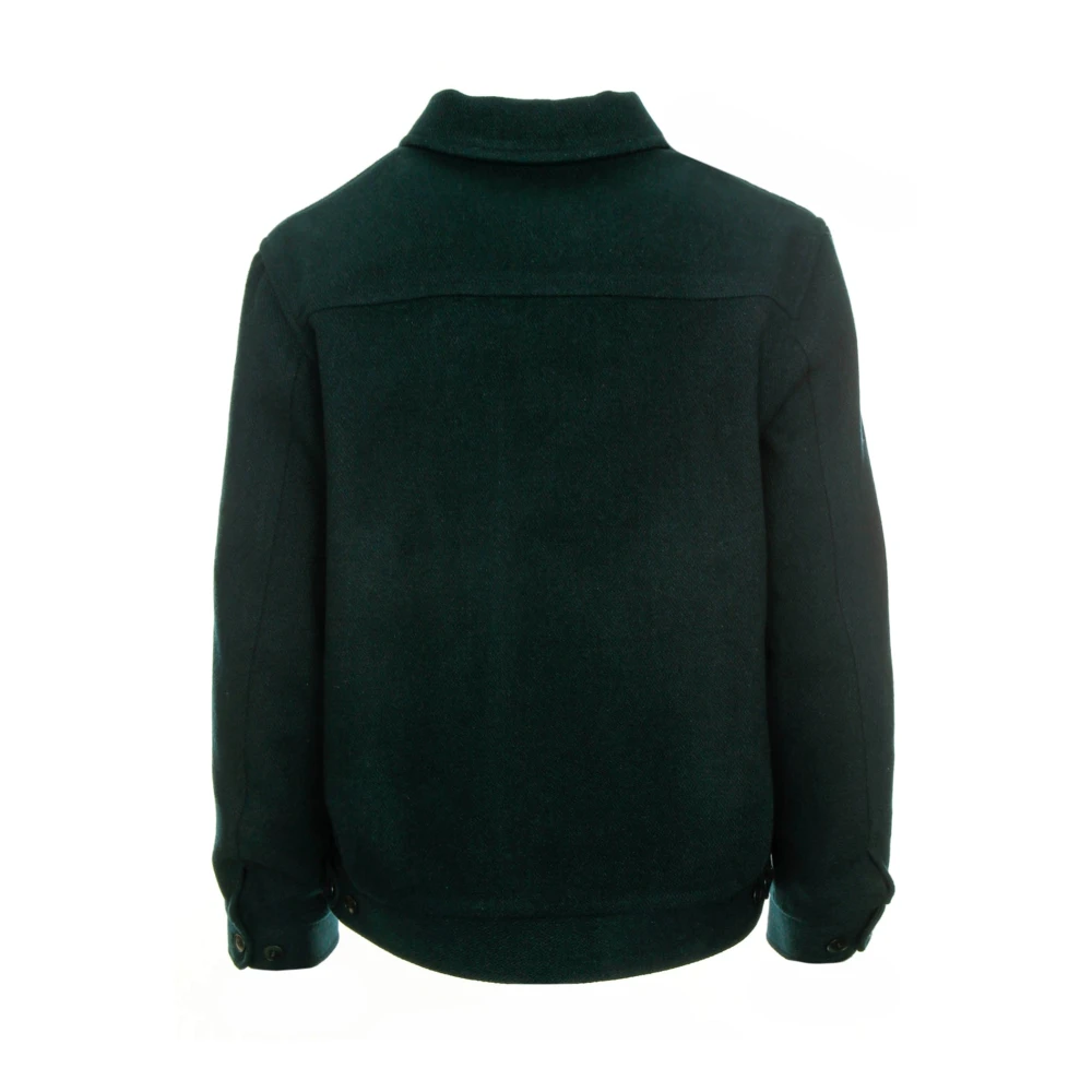 Nudie Jeans Klassieke wollen jas Green Heren