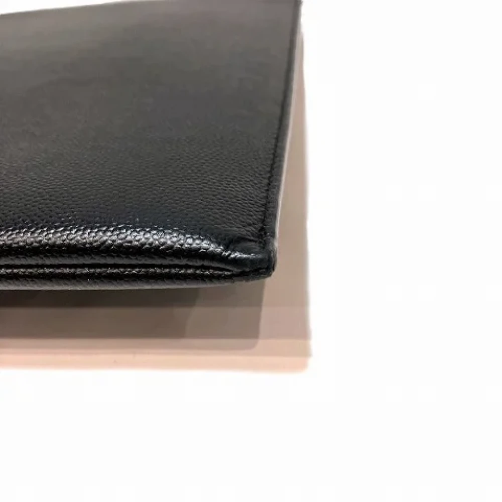 Yves Saint Laurent Vintage Pre-owned Leather clutches Black Dames