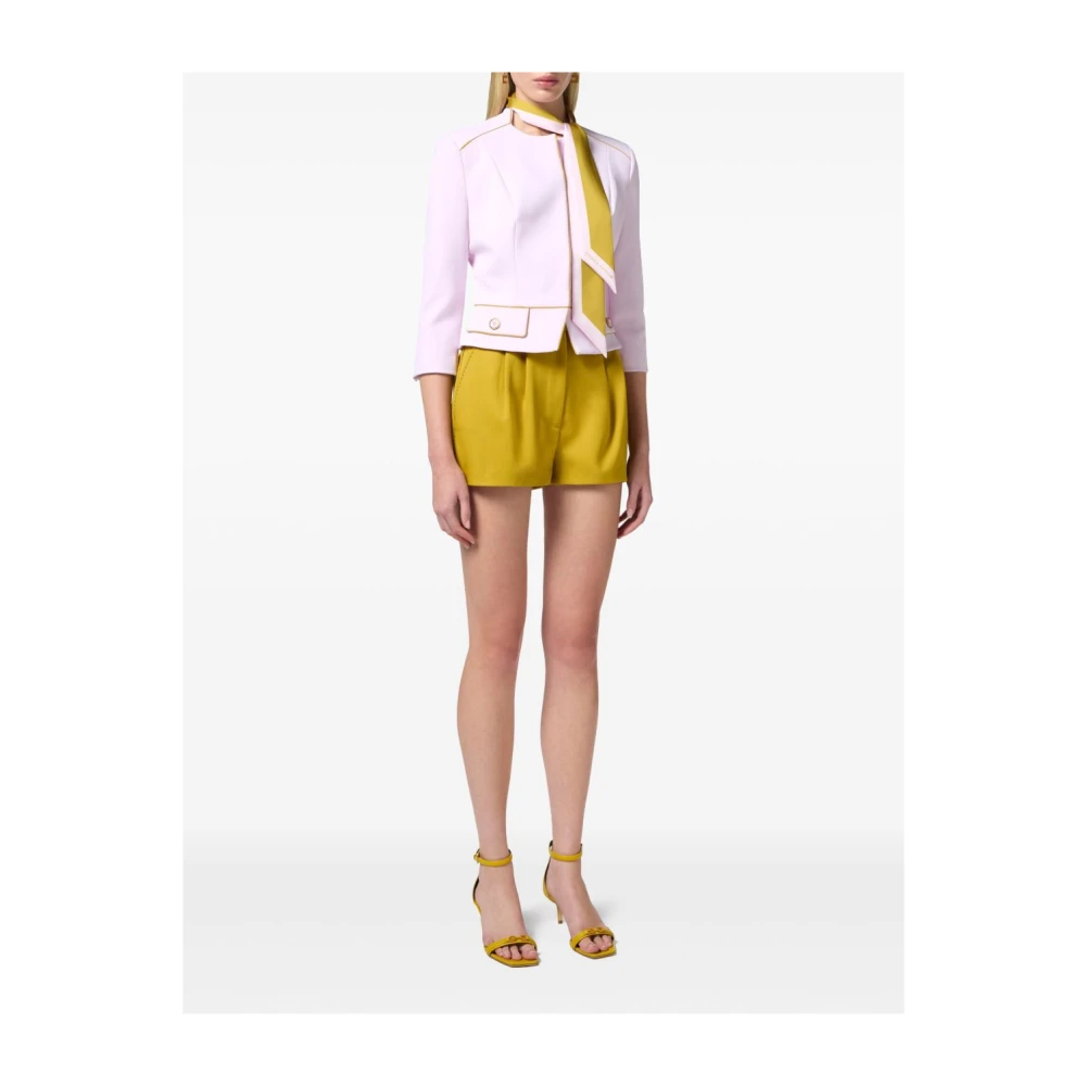 Elisabetta Franchi Roze en Gele Mode Buitenkleding Pink Dames