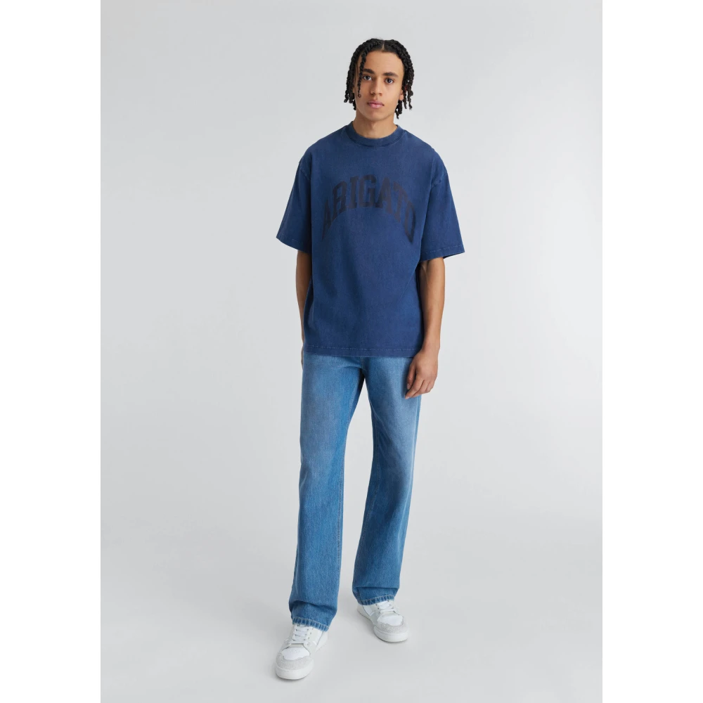 Axel Arigato Link Washed T-Shirt Blue Heren
