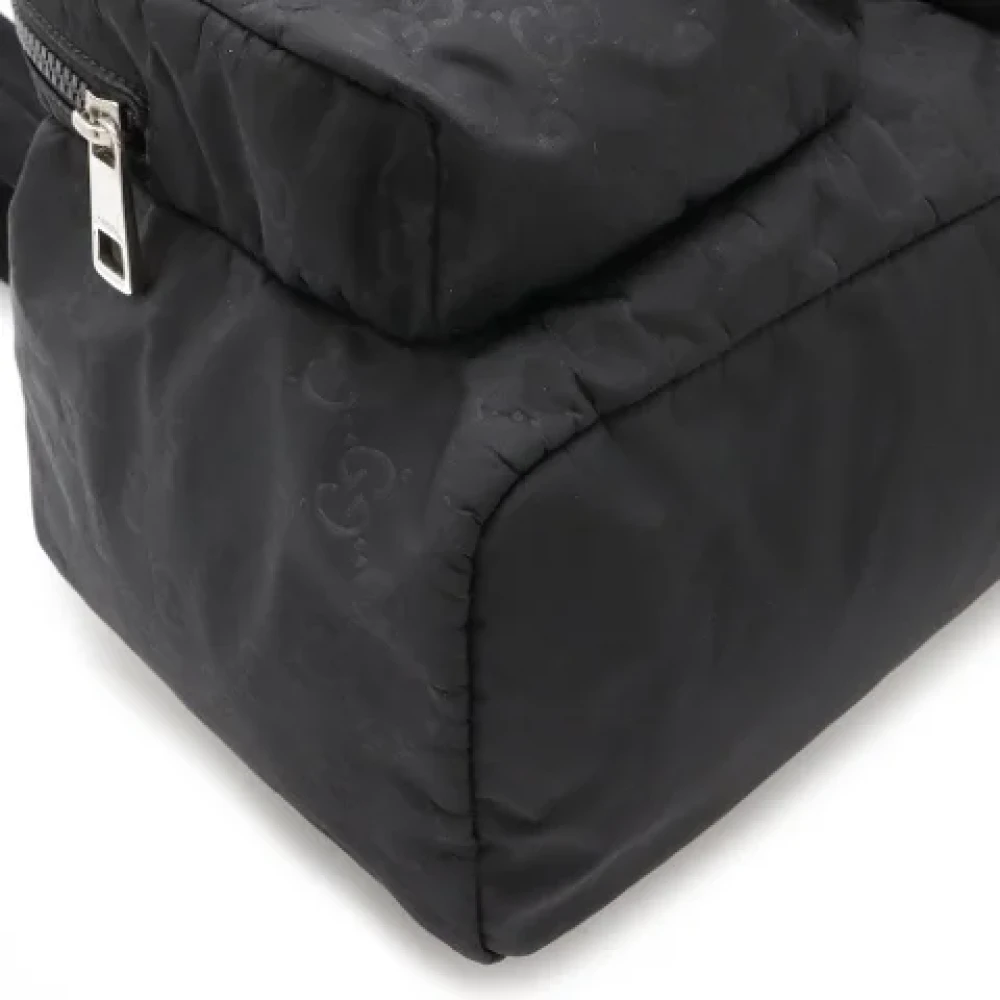Gucci Vintage Pre-owned Leather backpacks Black Dames