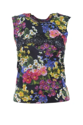 Floral Ärmlös Topp